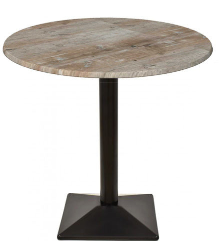 Mesa SOHO, negra, base de 72 cms y tapa de 70 cms. Color a elegir, Tableros de 70 cms: WERZALIT SM - FINDUS GRAU 296