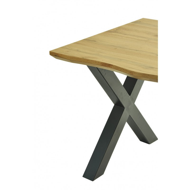Mesa LERMAN 180, metal, negro, tapa DM bilaminado 180 x 90 cms