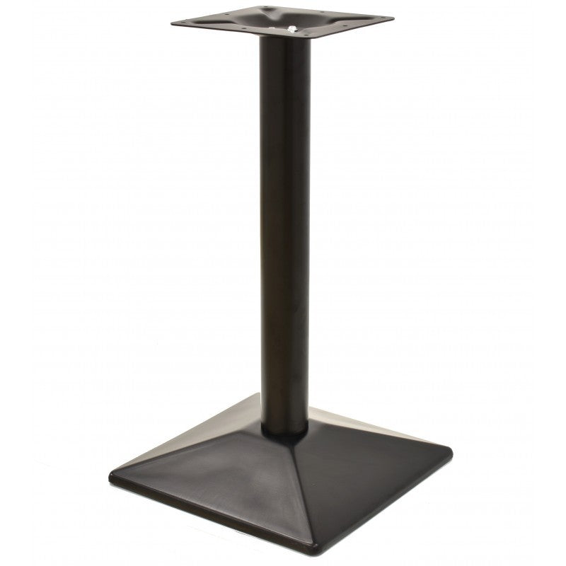 Mesa ARNO, negra, base de 72 cms y tapa de 60x60 cms. Color a elegir, Tableros de 60x60 cms: WERZALIT SM - MÁRMOL DE GENES 121