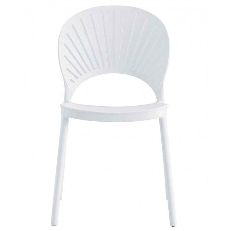 Silla ABANICO, apilable, polipropileno blanco