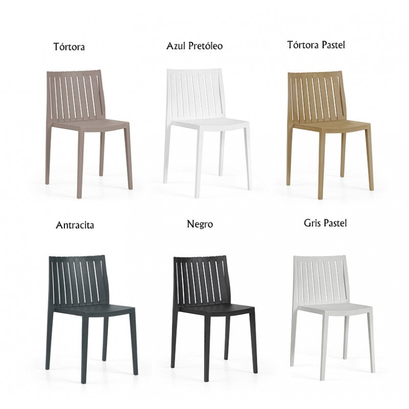 Silla CHOPIN, apilable, polipropileno antracita