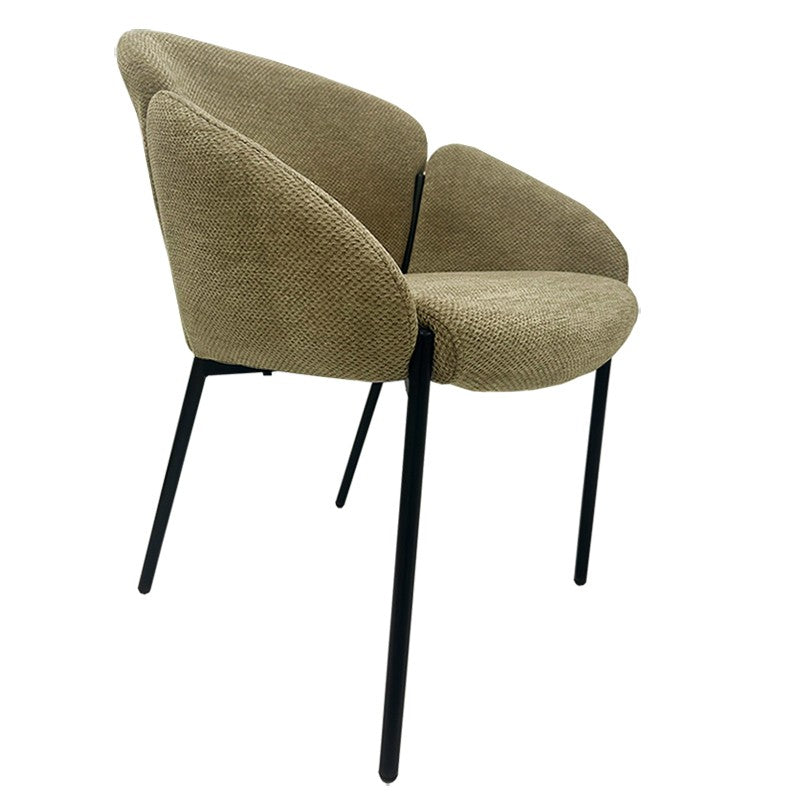 SILLON GIORGIA TAPIZADO CHENILLA VERDE O BEIG