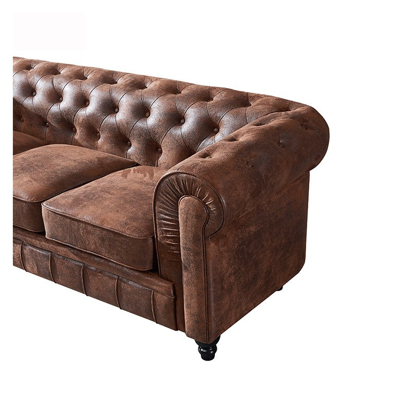 Sofá CHESTER NEW, 3 plazas, similpiel vintage