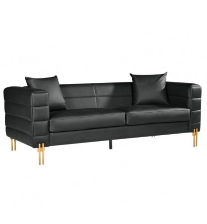 Sofa Larios 3 plazas similpiel color negro