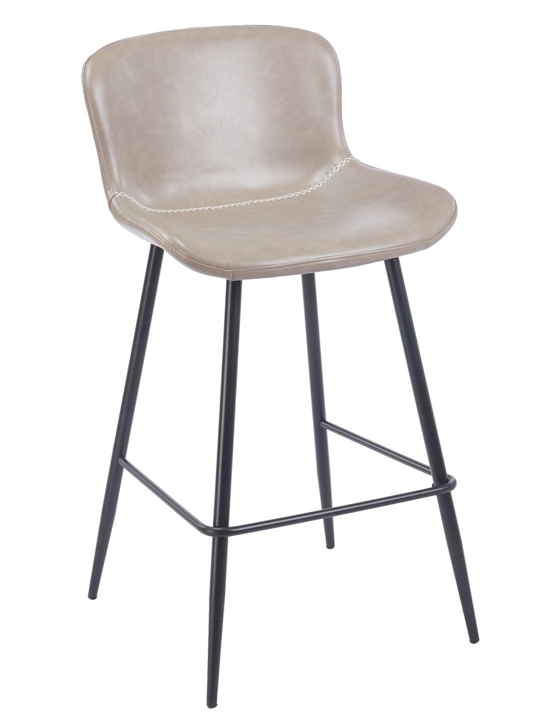 TABURETE TAPIZADO MARRON VINTAGE SAMPERI