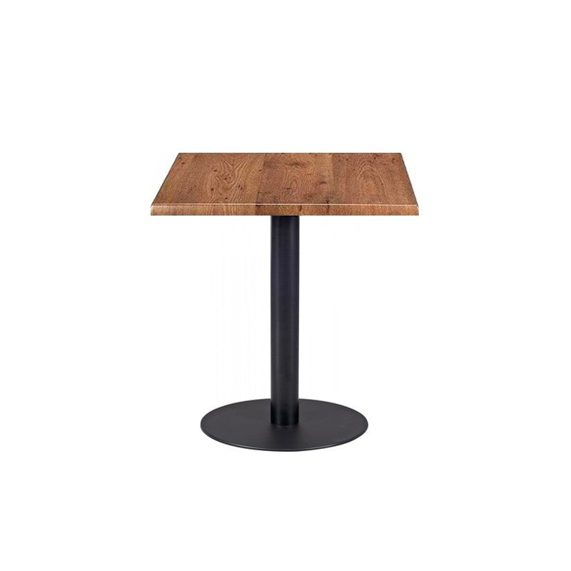 Mesa Bombay negra base de acero