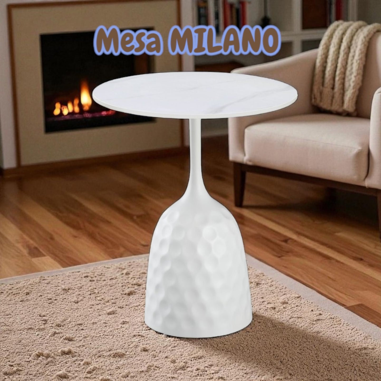 MESA MILANO BAJA ,BLANCA O NEGRA MARMOL