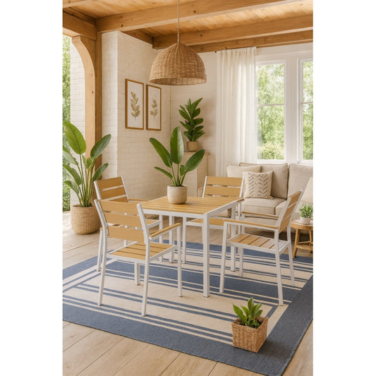 Mesa Gardenia tablero polywood moderna