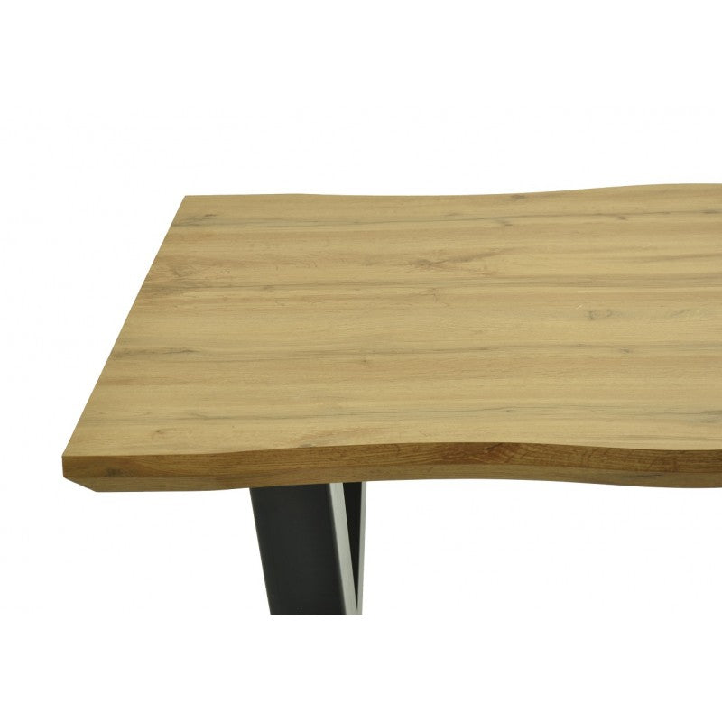 Mesa LERMAN 160, metal, negro, tapa DM bilaminado 160 x 90 cms