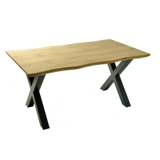 Mesa LERMAN 180, metal, negro, tapa DM bilaminado 180 x 90 cms