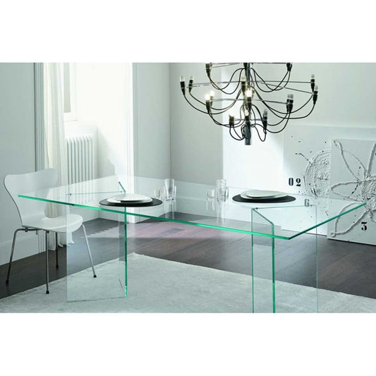 Mesa NICOLET, cristal, 200x120 cms