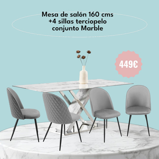 SET DE MESA +4 SILLAS IKRAM