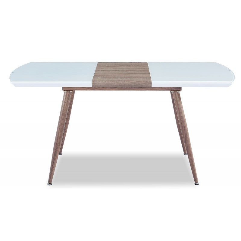 Mesa SOHAL, extensible, metal, madera, cristal,140 ~ 180x80 cms