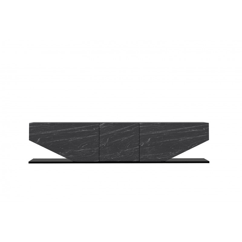 MESA DE TV MILANO 180 CMS NEGRO O BLANCO