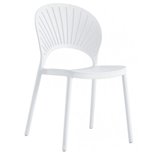 Silla ABANICO, apilable, polipropileno blanco