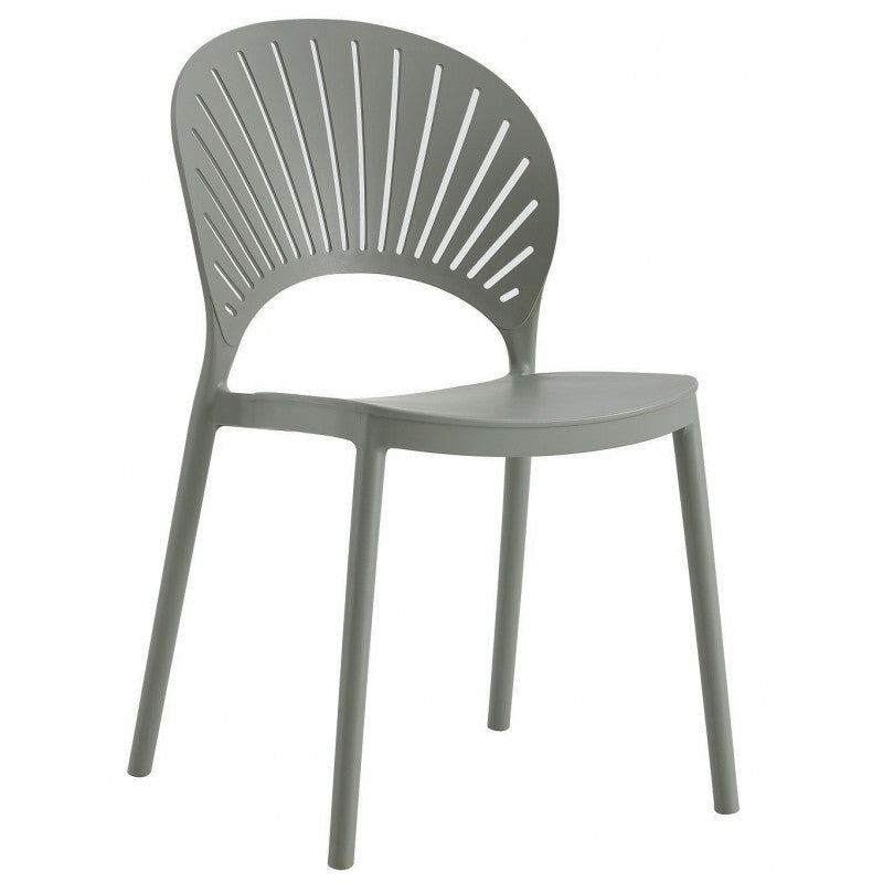 Silla ABANICO, apilable, polipropileno gris