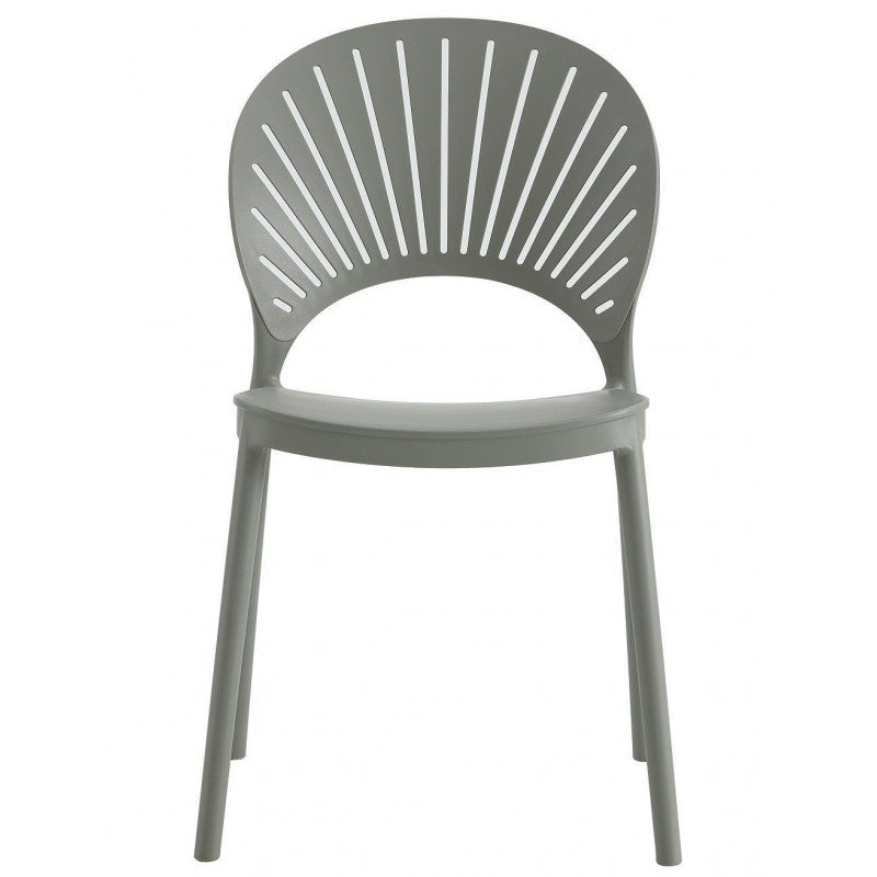 Silla ABANICO, apilable, polipropileno gris