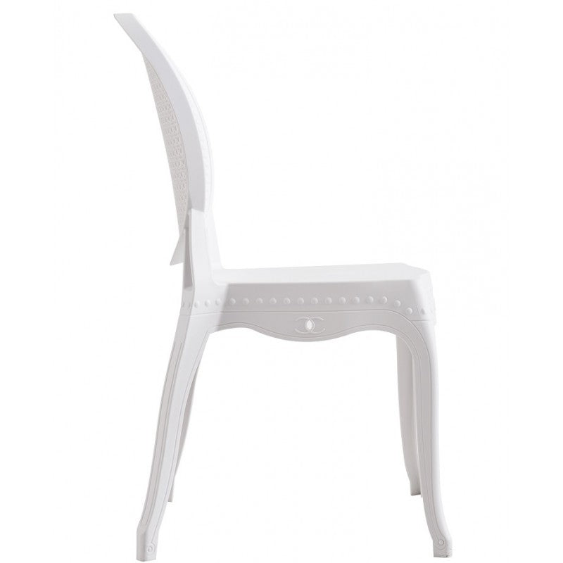 Silla CIBELES, apilable, polipropileno blanco