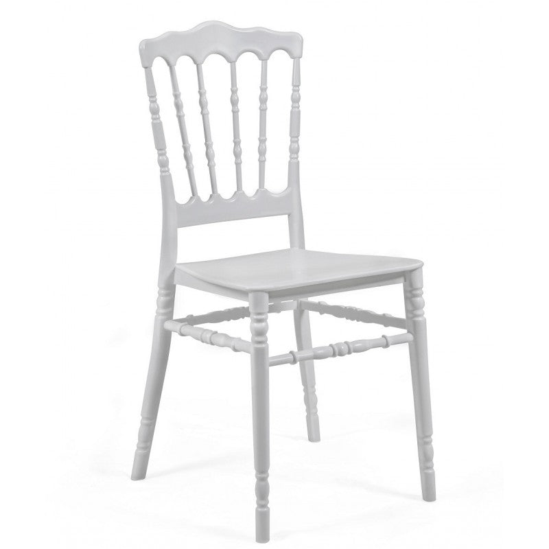 Silla WEDDING, apilable, polipropileno blanco