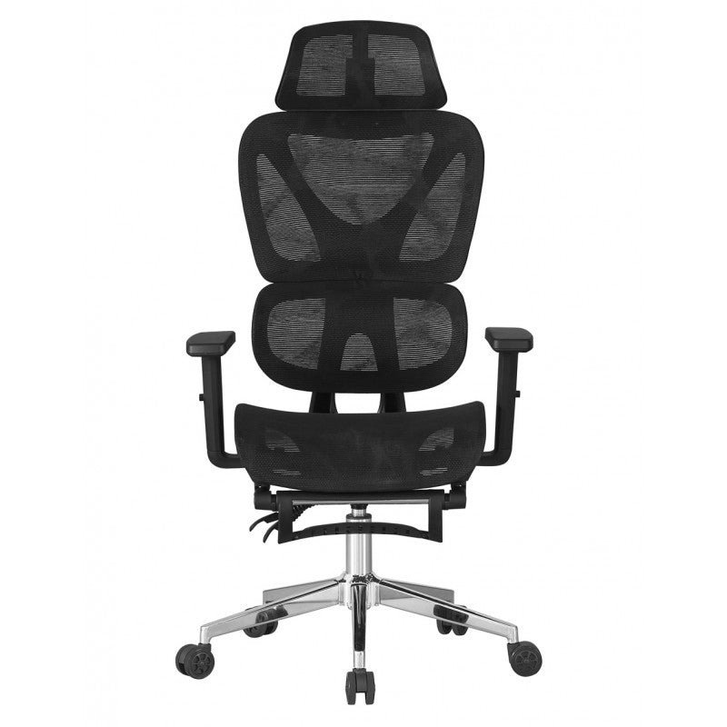 ERGO Sillón de oficina LORRIS, alto, ergonómico, malla negra