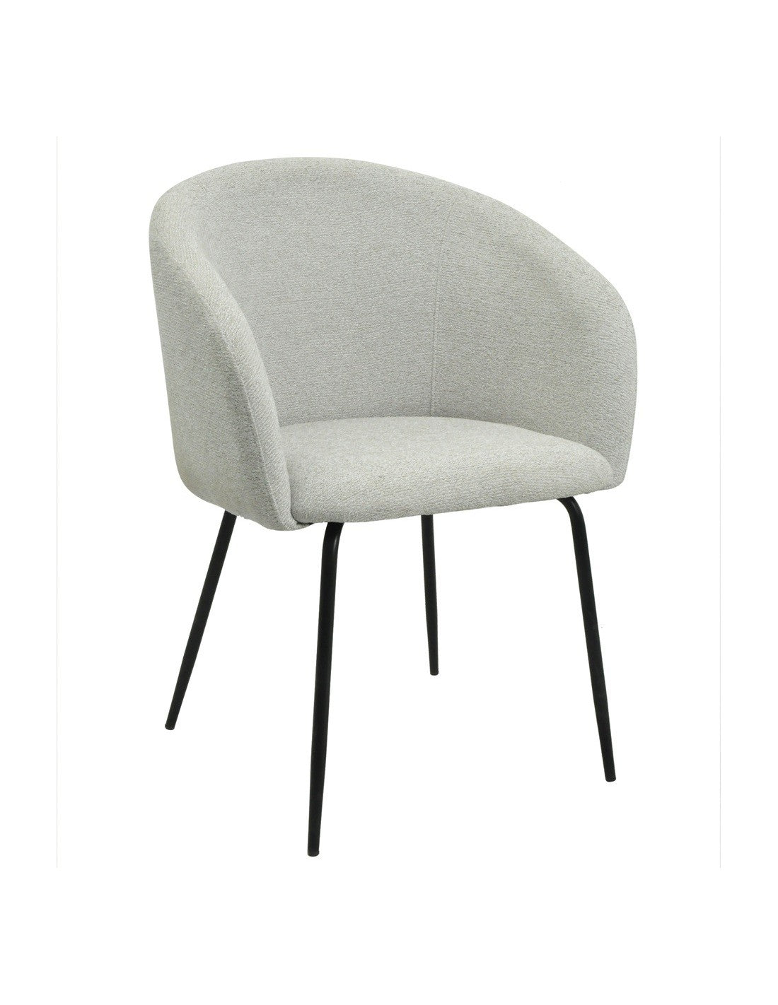 Sillón Laureano gris claro metal tapizado