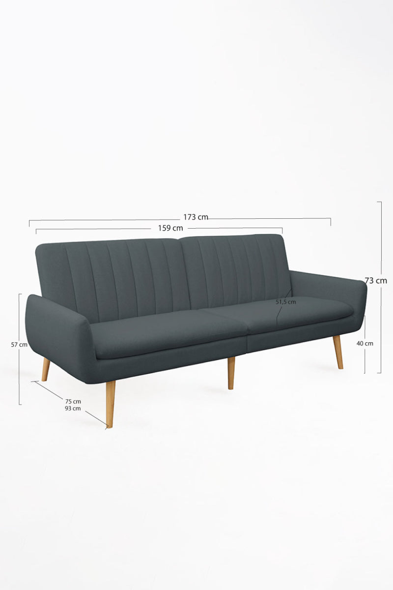 Sofá Cama Marisa Tela Gris/Beige