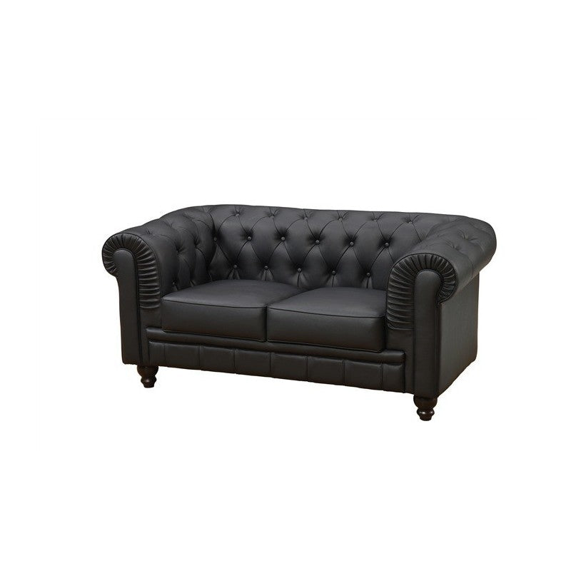 Sofa chester 2 plazas color negro