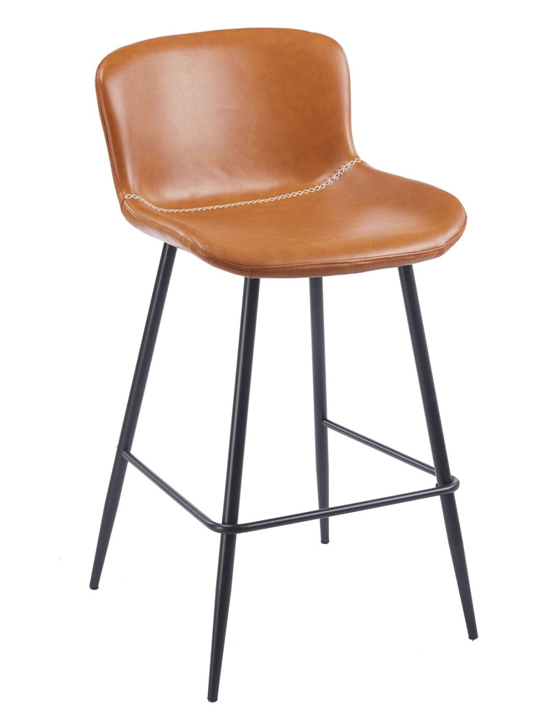 TABURETE TAPIZADO MARRON VINTAGE SAMPERI