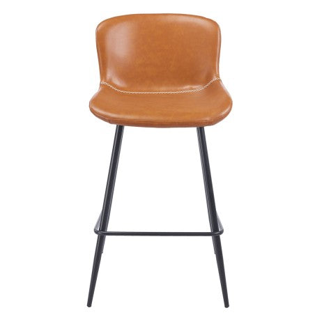 TABURETE TAPIZADO MARRON VINTAGE SAMPERI
