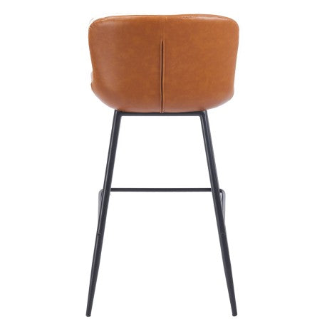 TABURETE TAPIZADO MARRON VINTAGE SAMPERI