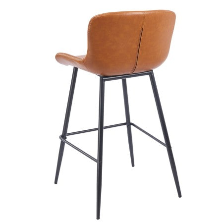 TABURETE TAPIZADO MARRON VINTAGE SAMPERI