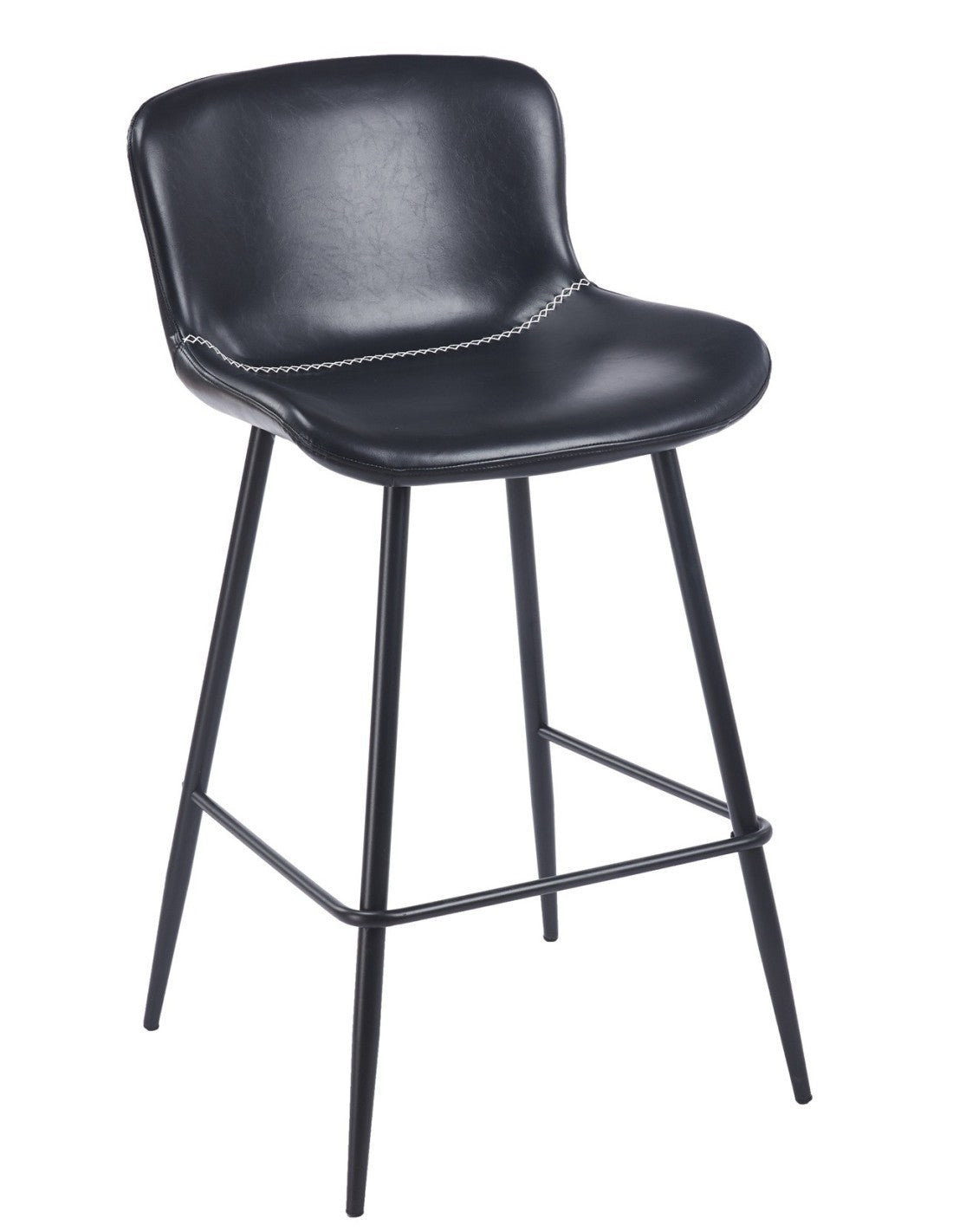 TABURETE TAPIZADO MARRON VINTAGE SAMPERI