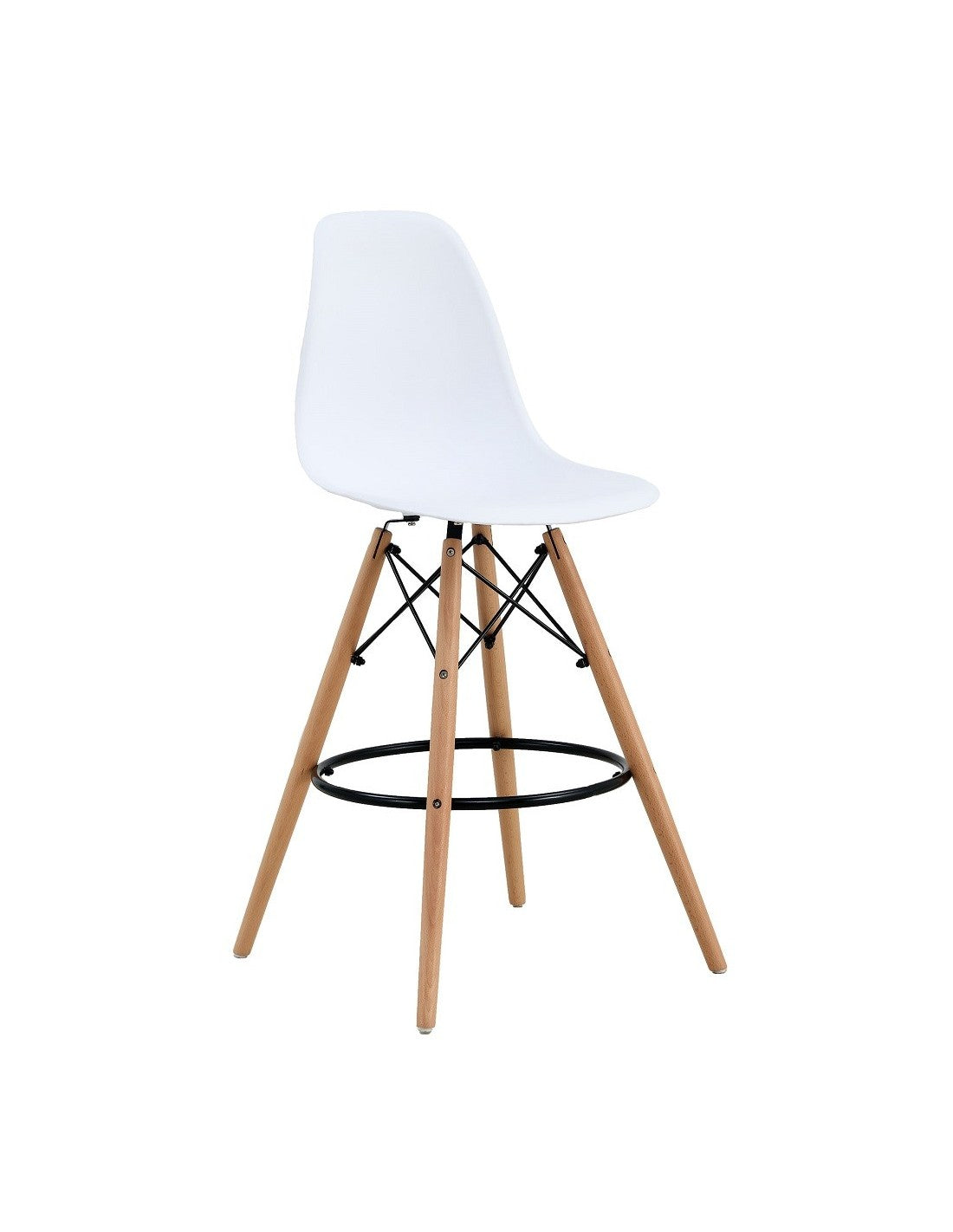 Taburete STAR (SU), madera, carcasa blanca