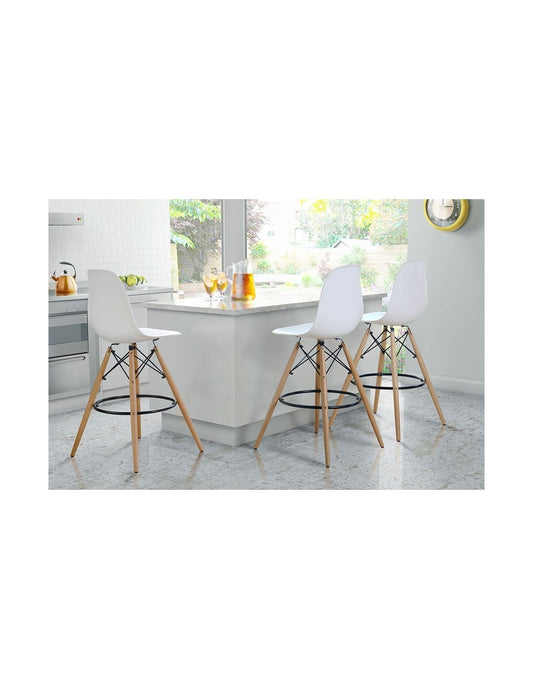 Taburete STAR (SU), madera, carcasa blanca