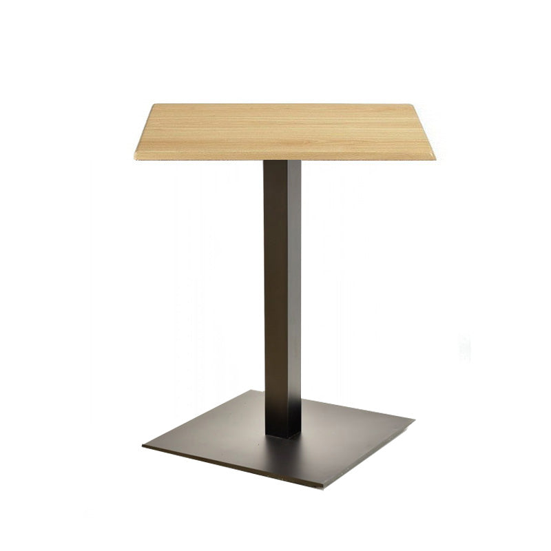 Mesa TROCADERO, negra, base de 72 cms y tapa de 60x60 cms. Color a elegir, Tableros de 60x60 cms: WERZALIT SM - HAYA 19