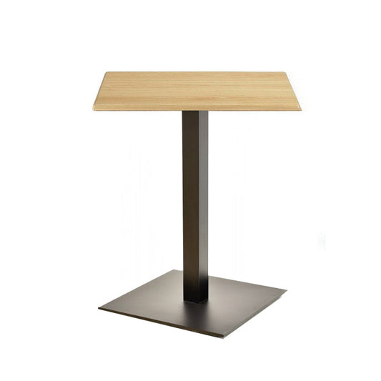 Mesa TROCADERO, negra, base de 72 cms y tapa de 60x60 cms. Color a elegir, Tableros de 60x60 cms: WERZALIT SM - HAYA 19