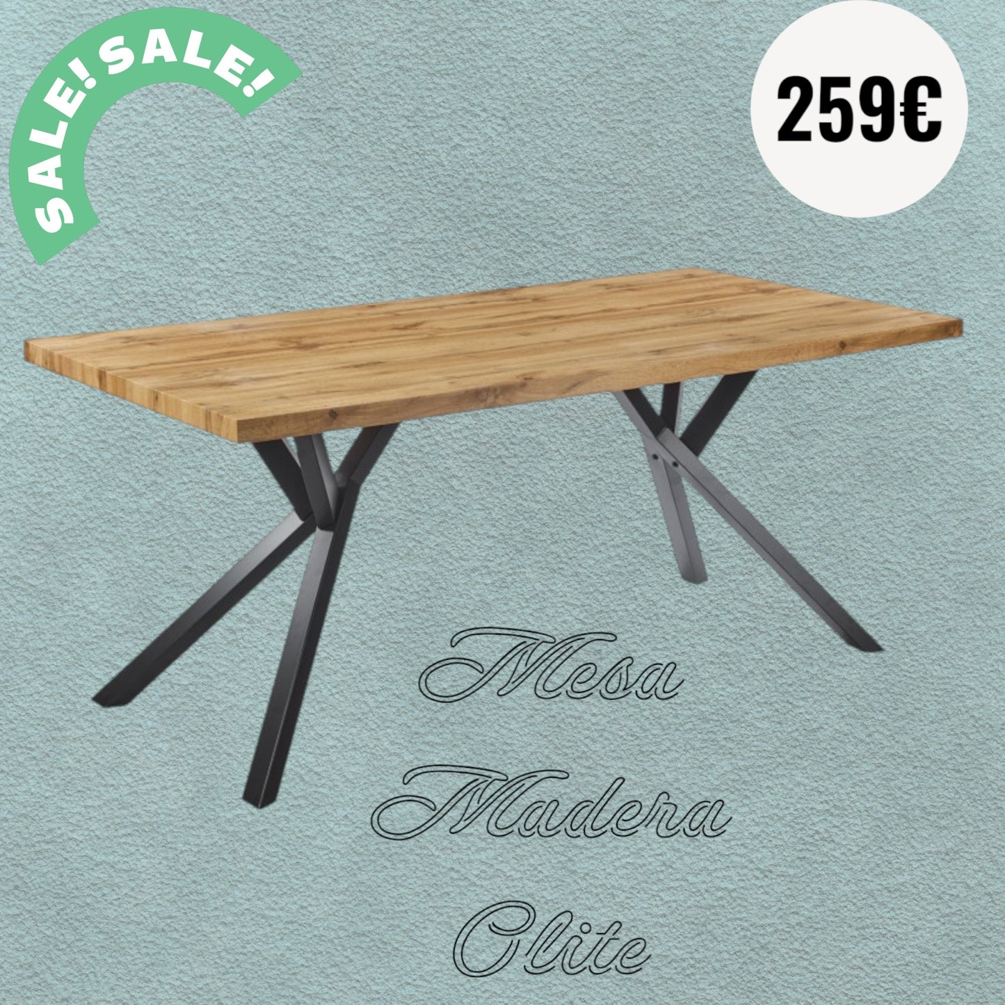 Mesa Olite Madera 180 cms